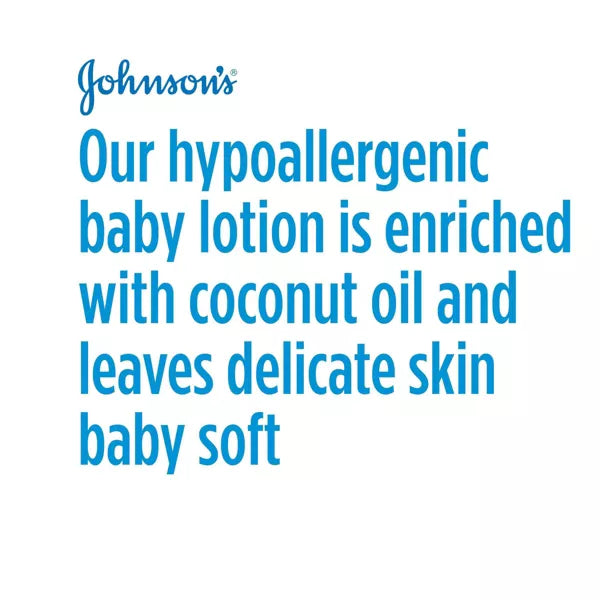 Johnson's Moisturizing Mild Pink Baby Body Lotion, Coconut Oil for Delicate Skin, Hypoallergenic - 27.1 fl oz