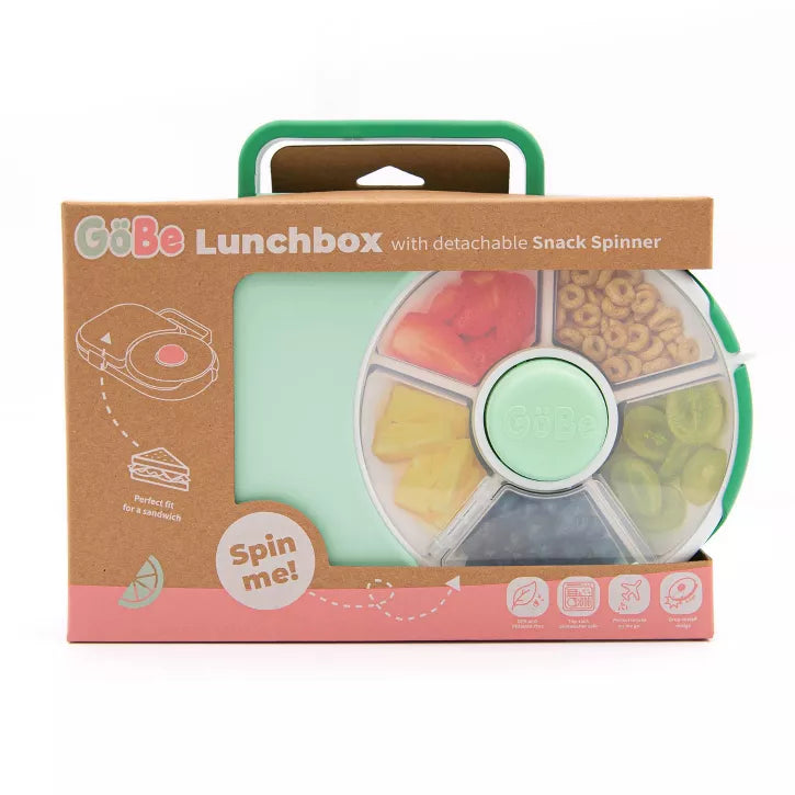 GoBe Kid's 2-in-1 Bento Style Lunchbox with Small Snack Spinner Flip