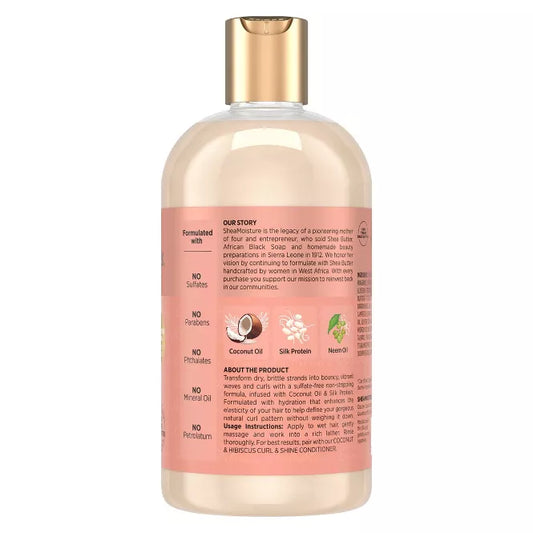 SheaMoisture Coconut & Hibiscus Curl & Shine Shampoo For Thick Curly Hair
