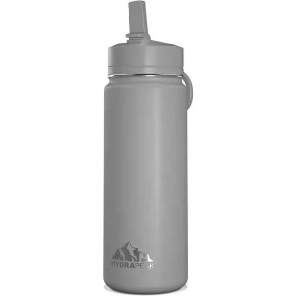 Hydrapeak 20oz Kids Stainless Steel Leak Proof Water Bottle with Straw Lid and Flexible Handle
