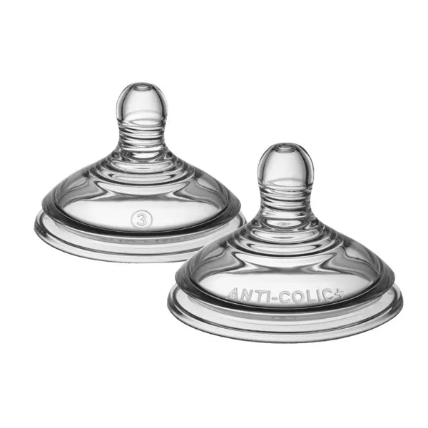 Tommee Tippee Advanced Anti-Colic Baby Bottle Nipples - 2pk