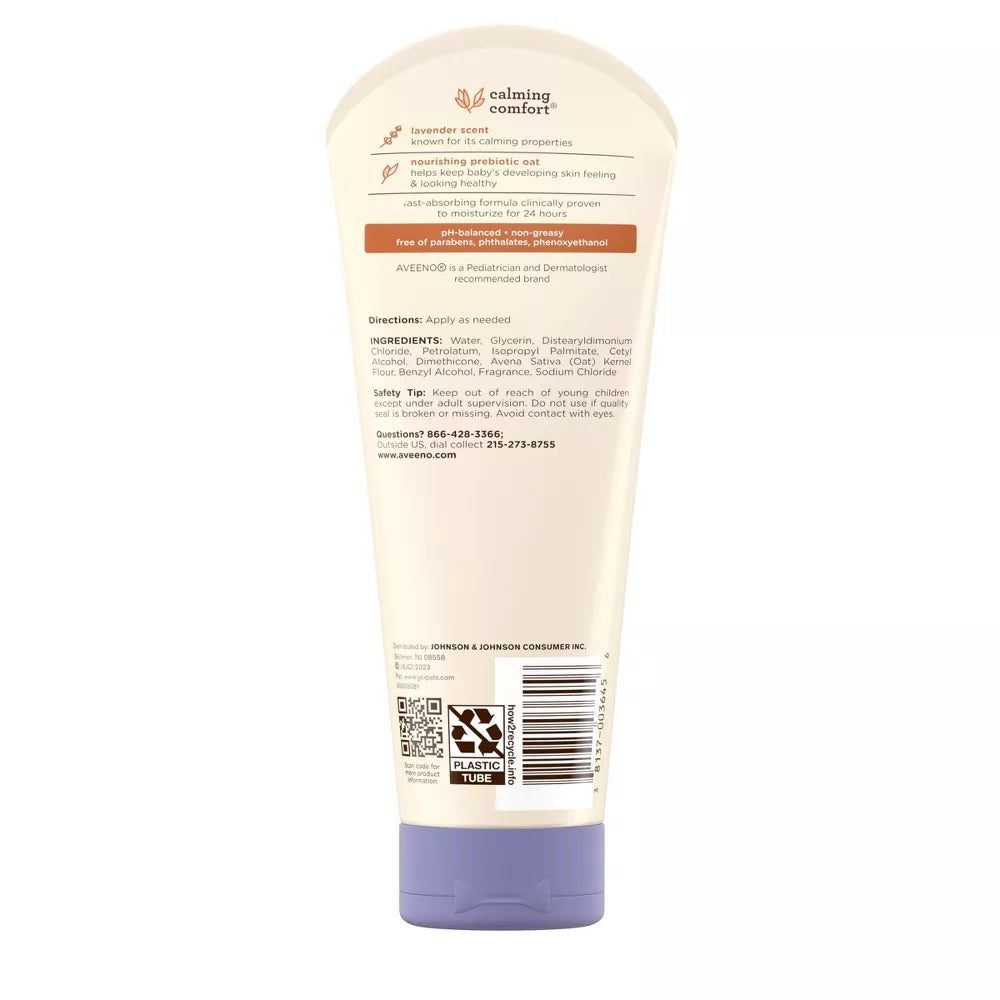 Aveeno Baby Calming Comfort Moisturizing Body Lotion - Lavender & Vanilla Scents - 8oz