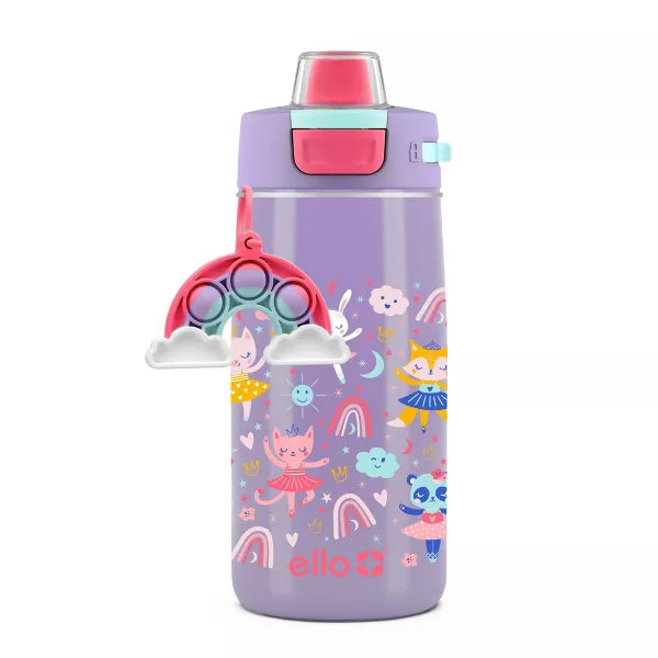 Ello 12oz Stainless Steel Colby Pop! Water Bottle with Fidget Toy