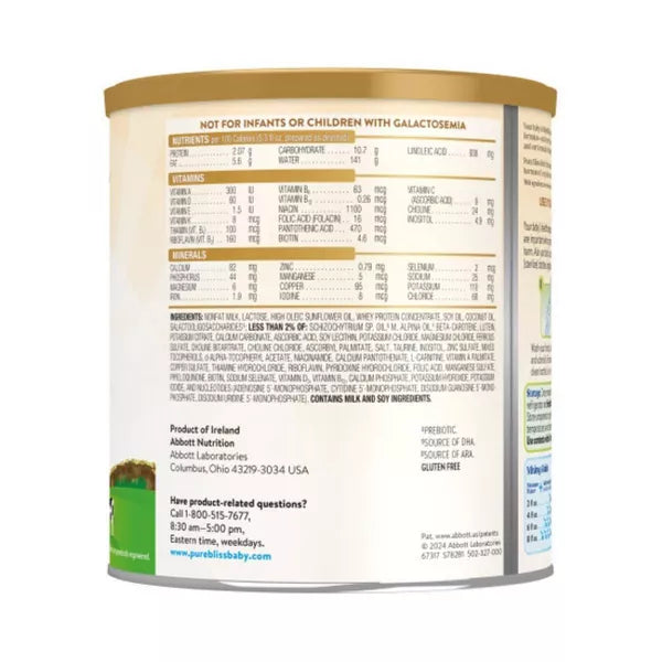 Similac Pure Bliss Irish Farms Powder Infant Formula - 24.7oz