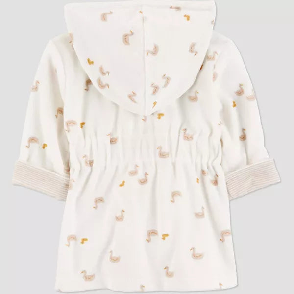 Carter's Just One You, Baby Duck Robe - Gray: Midweight Cotton Polyester Bath Wrap, Animal Pattern
