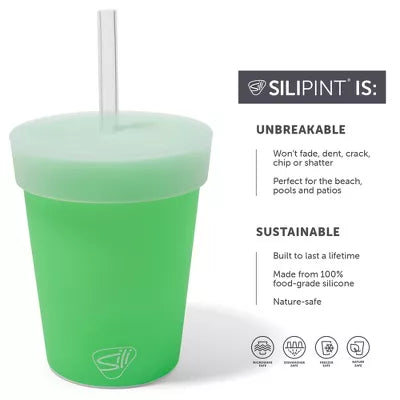 Silipint: Kids Straw Tumblers 8oz: 4 Pack