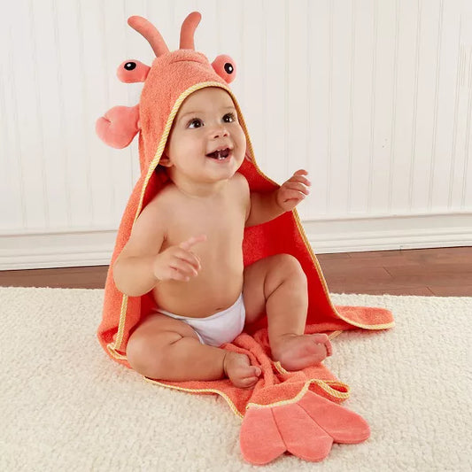 Baby Aspen Lobster Laughs Lobster Hooded Towel (0-9 Months) | BA14130NA