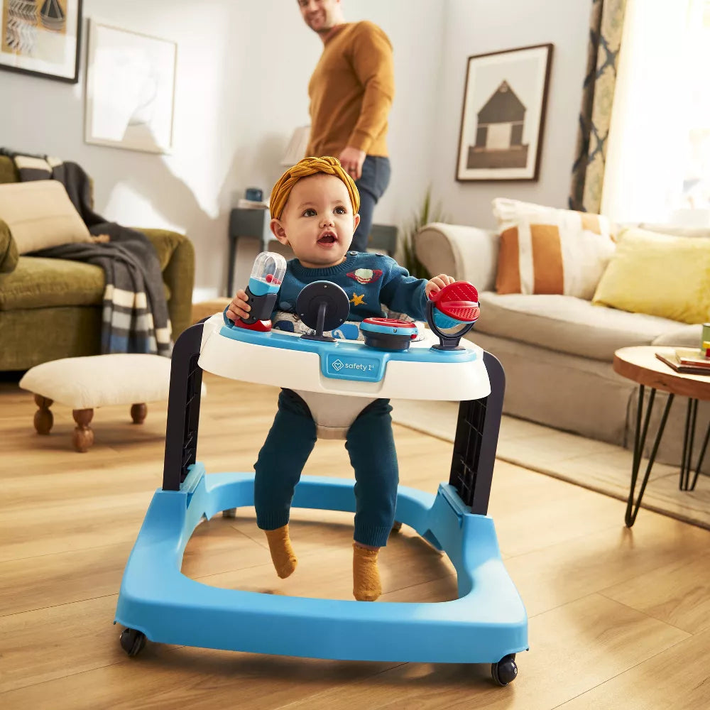 Image displaying a toddler in a baby activity walker