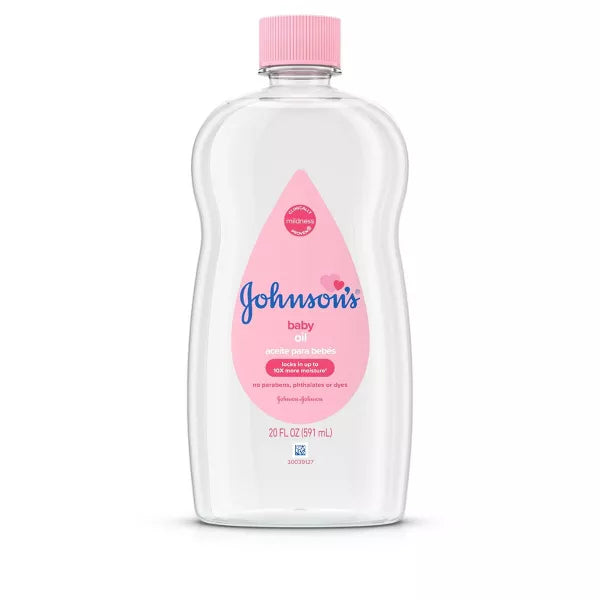 Johnson's Baby Body Pure Mineral Oil, Gentle & Soothing Massage Oil for Dry Skin - Original Scent - 20oz