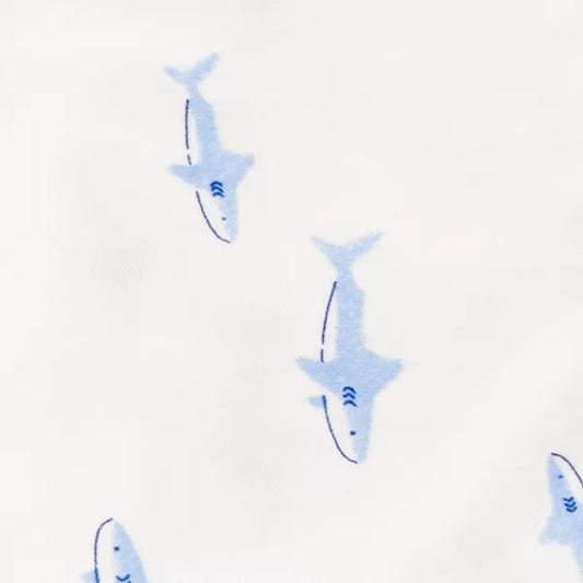 Carter's Just One You, Baby 2pk Shark Towel - Blue: Cotton Polyester Hooded Towels, Animal Theme, 29"x29"