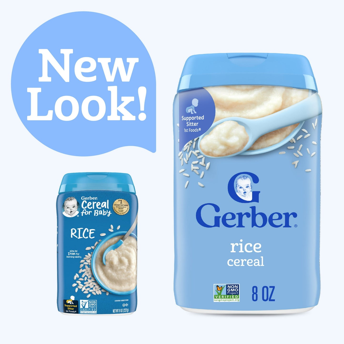 Gerber Stage 1 Baby Food, Baby Rice Cereal, Gerber Cereal For Baby, Infant Cereal 8 oz