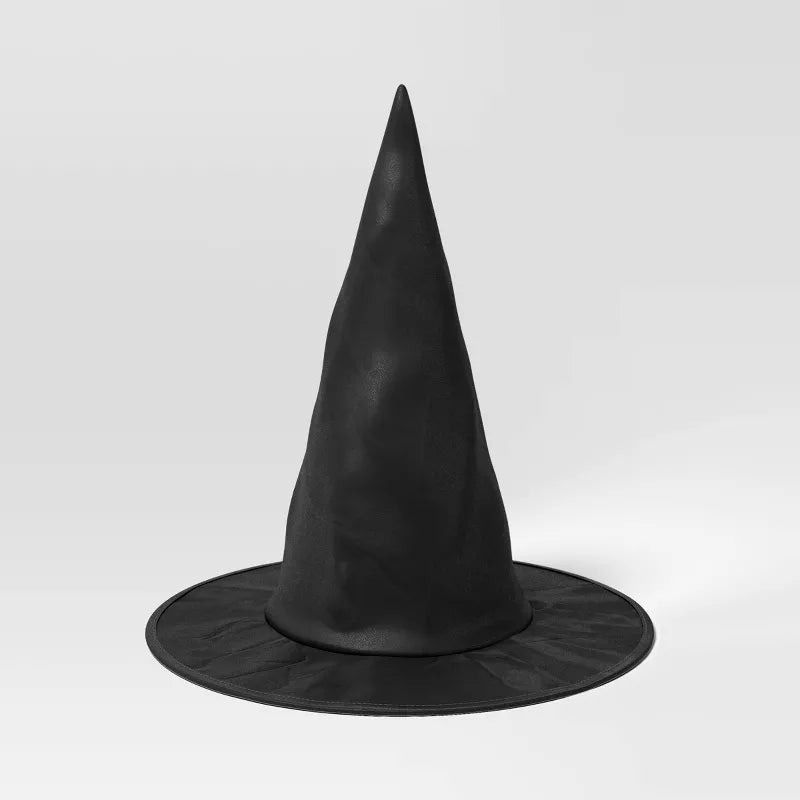 Halloween Black witch hat on a white background