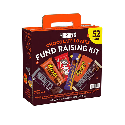 Halloween candy, Chocolate Lovers Fund Raising Kit packaging on a white background