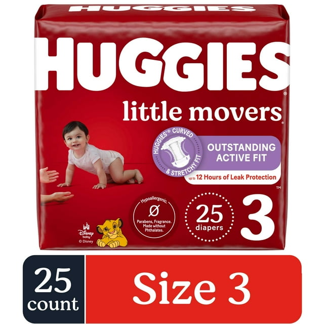Huggies Little Movers Baby Diapers, (Select for More)