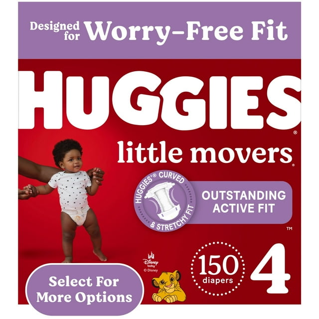 Huggies Little Movers Baby Diapers, (Select for More)