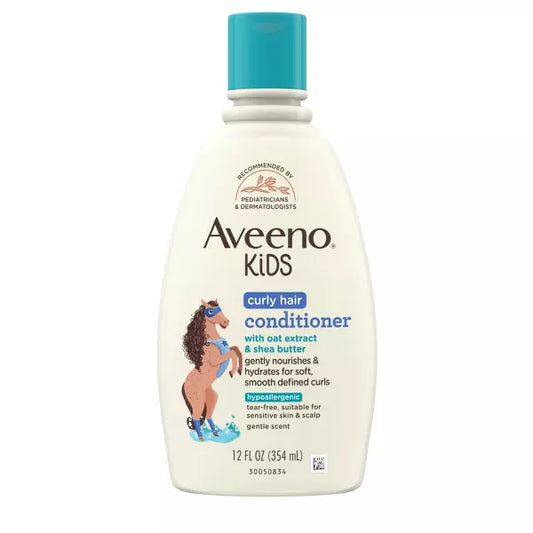 Kids curly hair conditioner bottle on a white background