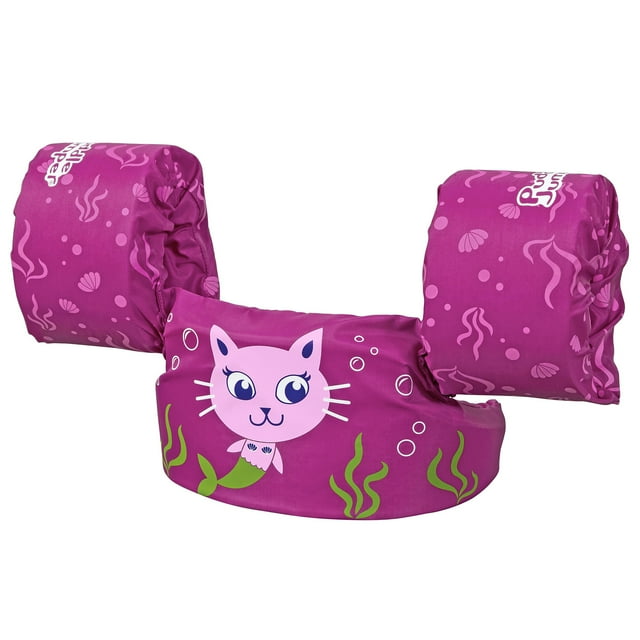 Kids swim flotation vest with armbands for pool safety