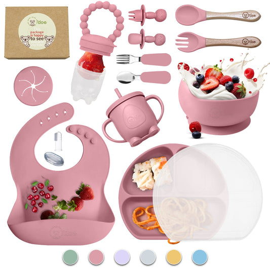 O'doe 17Pcs Silicone Baby Feeding Set