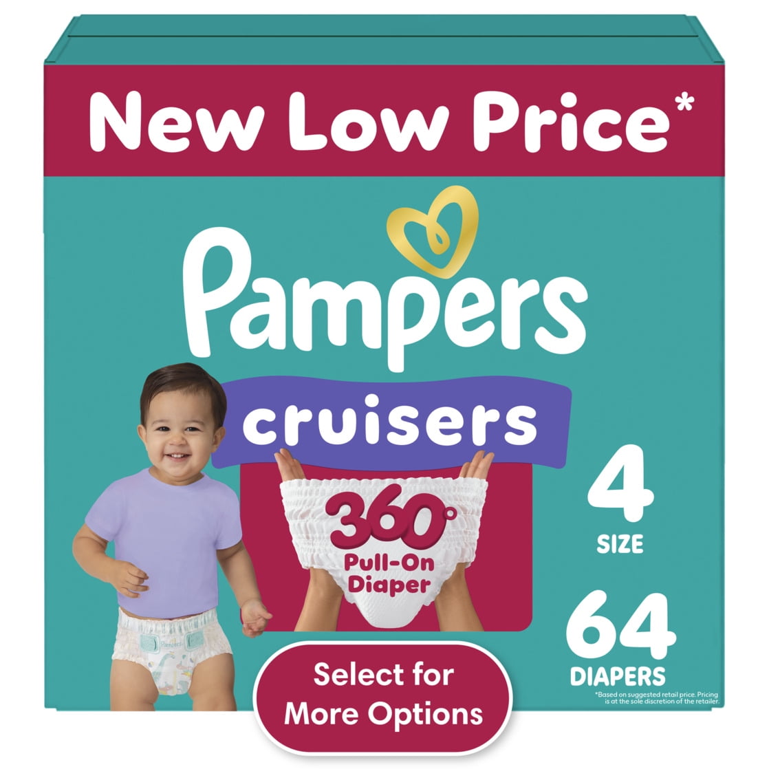 Pampers Cruisers 360 Pull-On Diapers, Babyproof up to 100% leakproof diaper