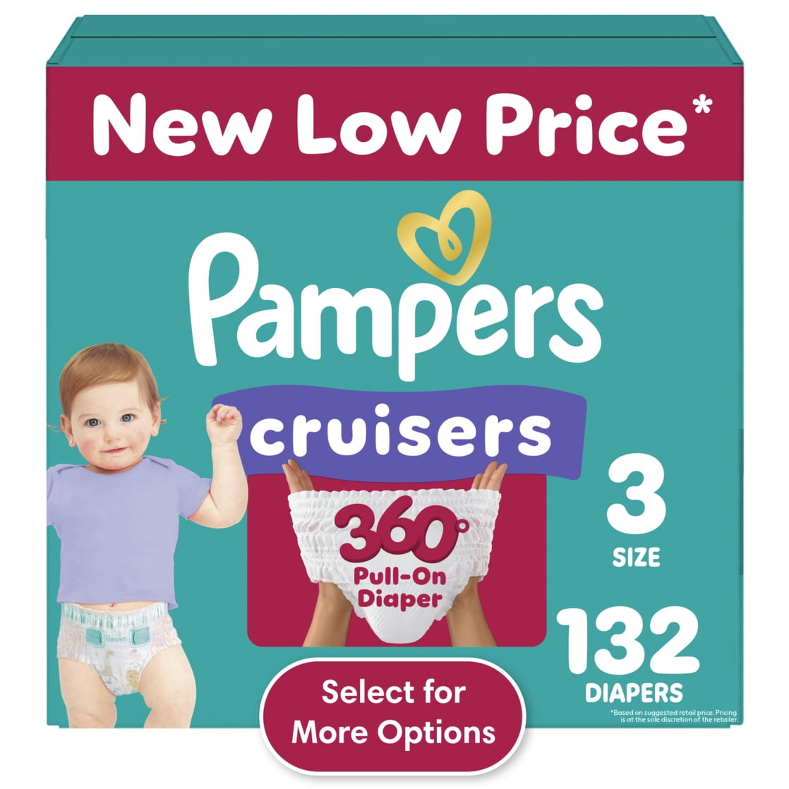Pampers Cruisers 360 Pull-On Diapers, Babyproof up to 100% leakproof diaper