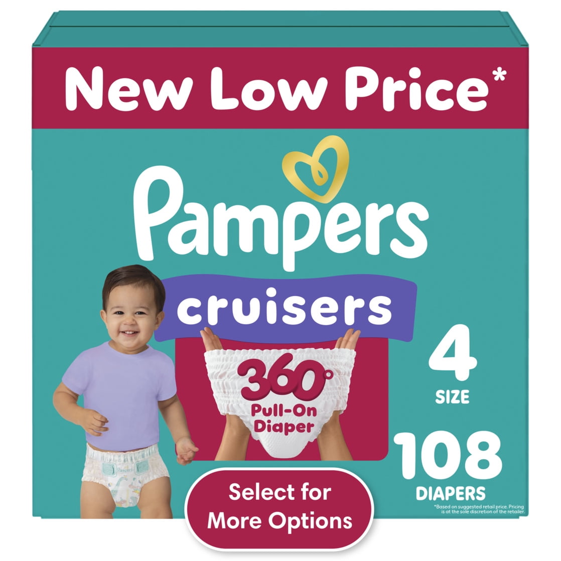 Pampers Cruisers 360 Pull-On Diapers, Babyproof up to 100% leakproof diaper