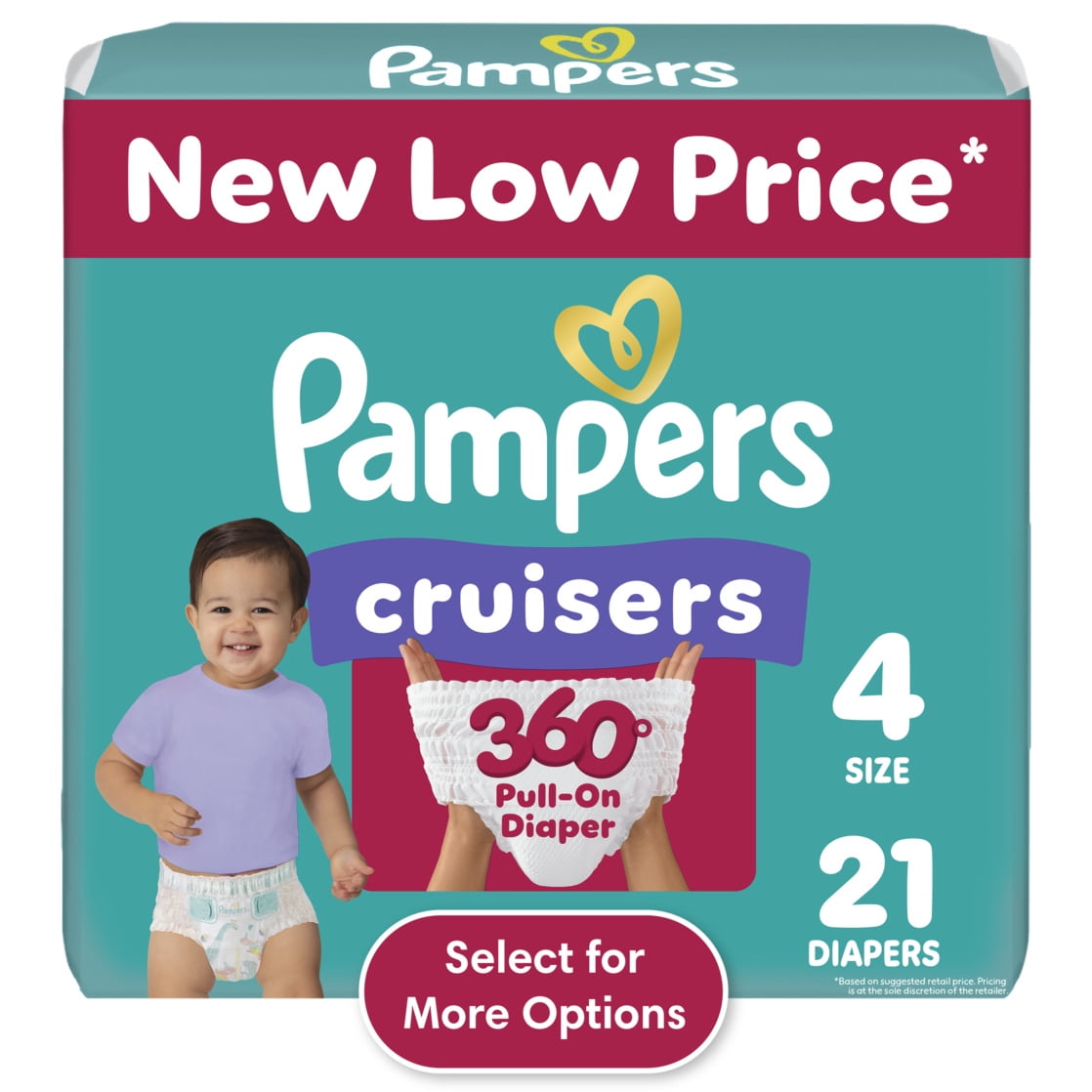 Pampers Cruisers 360 Pull-On Diapers, Babyproof up to 100% leakproof diaper