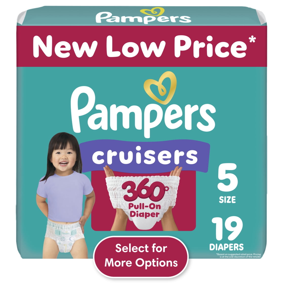 Pampers Cruisers 360 Pull-On Diapers, Babyproof up to 100% leakproof diaper
