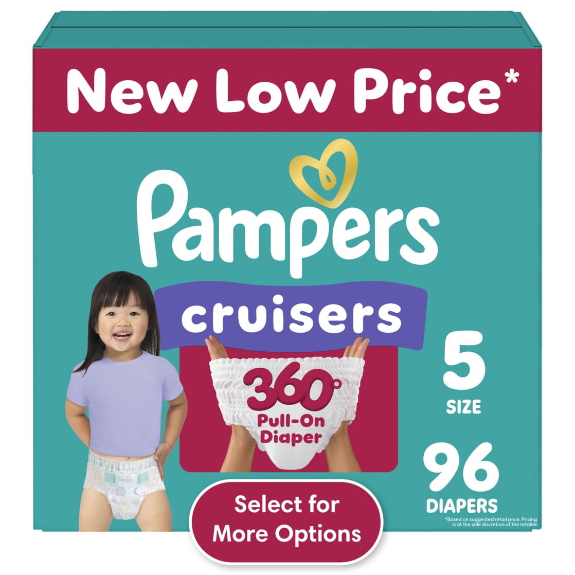 Pampers Cruisers 360 Pull-On Diapers, Babyproof up to 100% leakproof diaper