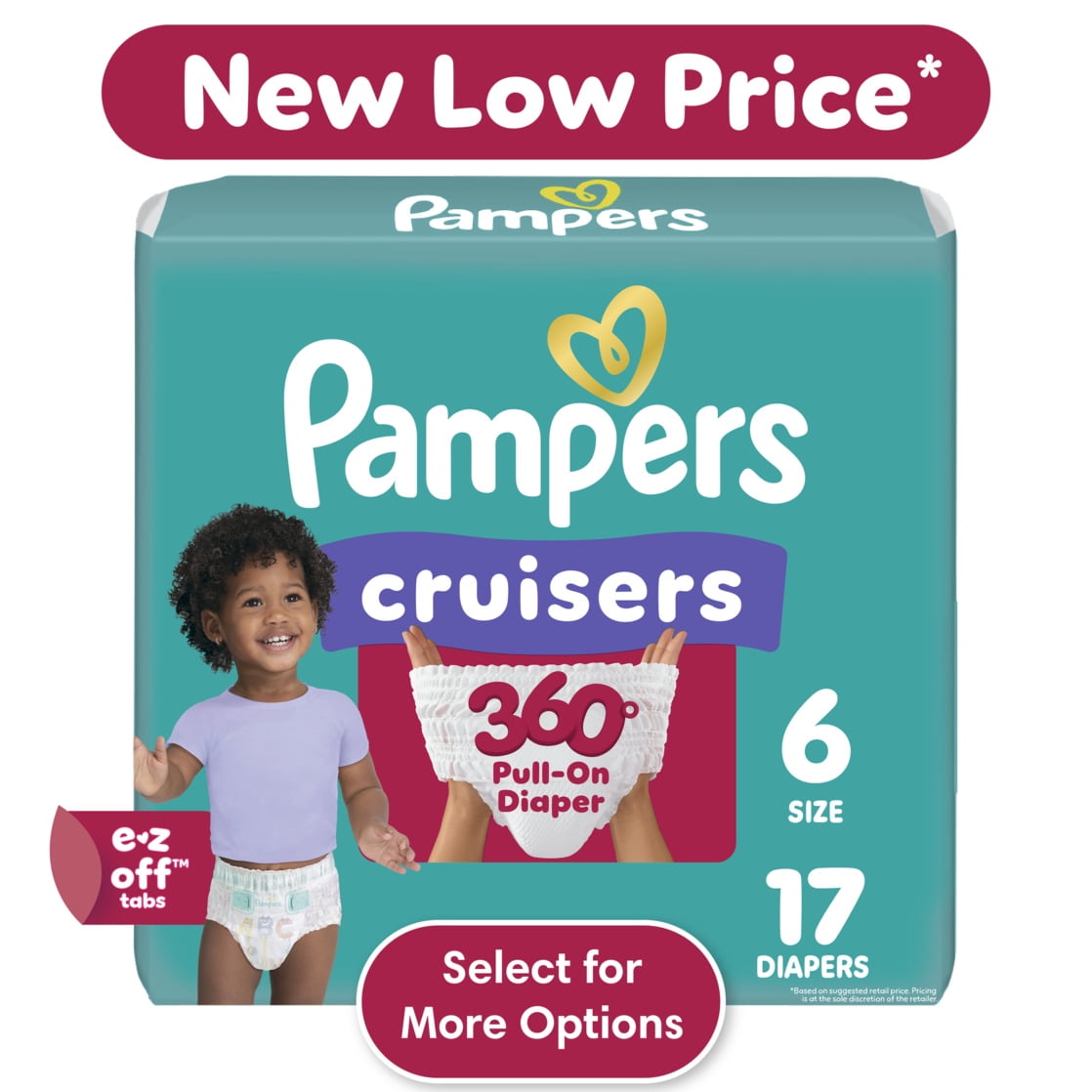 Pampers Cruisers 360 Pull-On Diapers, Babyproof up to 100% leakproof diaper