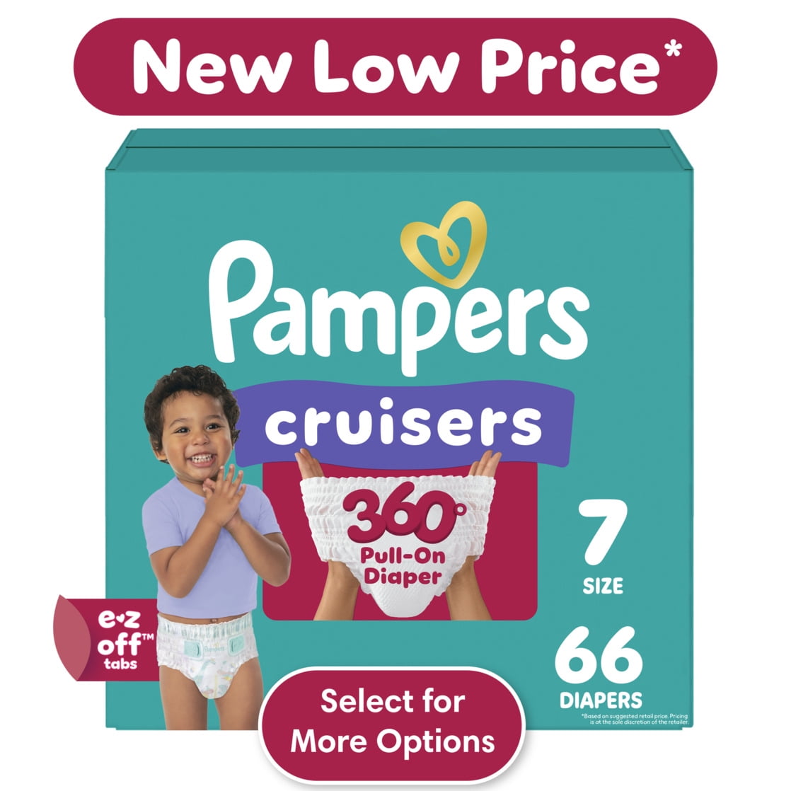 Pampers Cruisers 360 Pull-On Diapers, Babyproof up to 100% leakproof diaper
