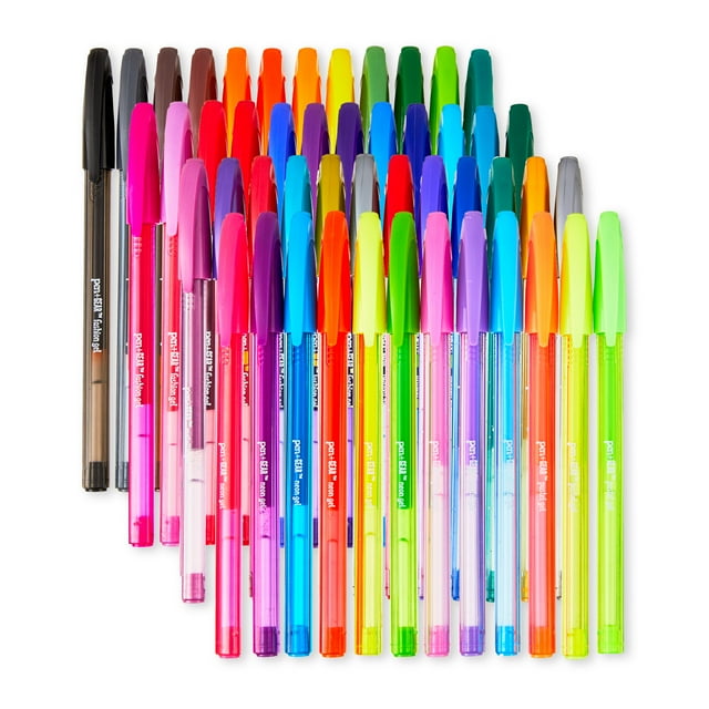 Pen+Gear Gel Stick Pens, Medium Point, 0.7 mm, Assorted Colors, 48 Count