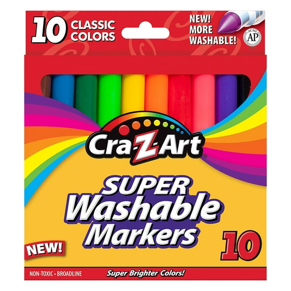 Set of color markers for drawing and coloring