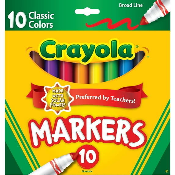 Set of color markers for drawing and coloring