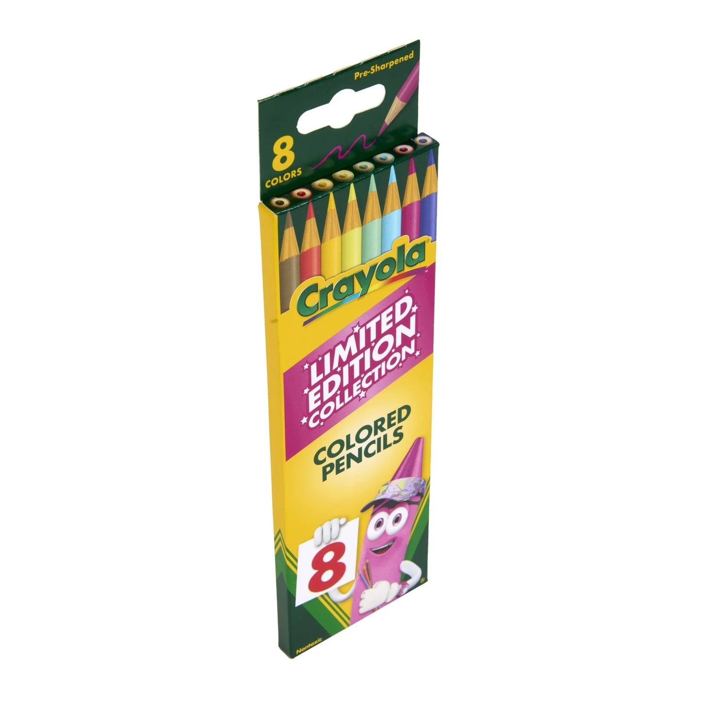 Set of colored pencils for drawing and coloring