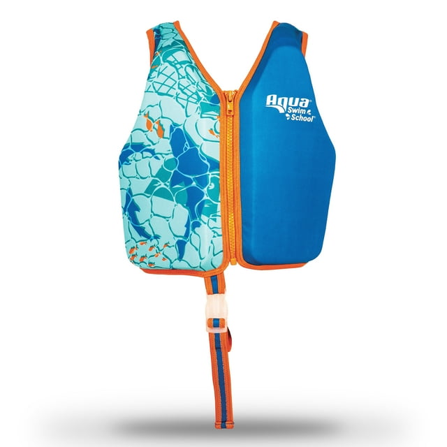 Swim Training Vest, Medium/Large, Ages 4-6 Years, Blue Shark