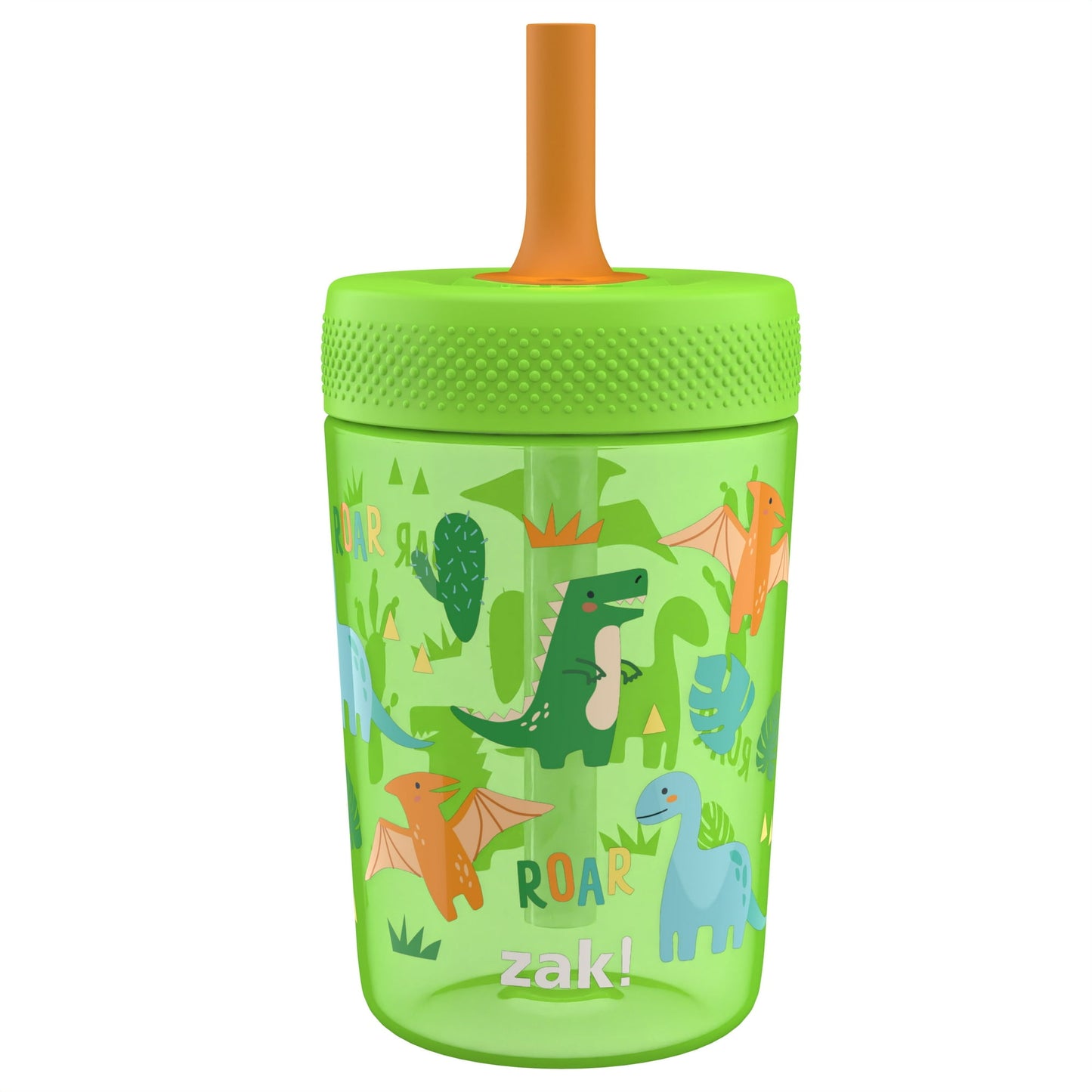 Zak Designs Tumbler, Soft Straw Tumbler for Toddlers, 12oz, Leak-Proof, Easy to Hold, Sunshine and Rainbows