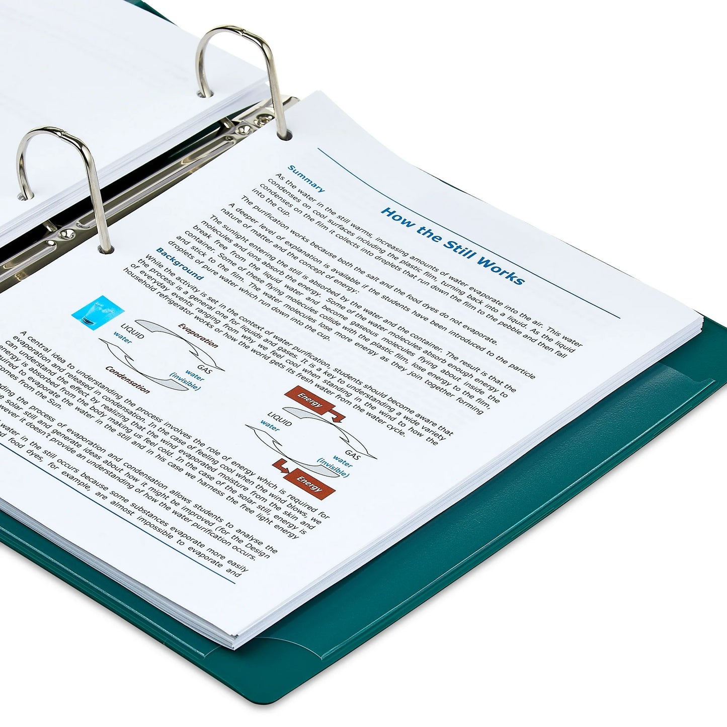 Pen+Gear Heavy Duty View 2" D-Ring Binder, Green