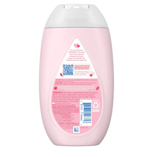Johnson's Moisturizing Mild Pink Baby Body Lotion, Coconut Oil for Delicate Skin, Hypoallergenic - 13.6 fl oz
