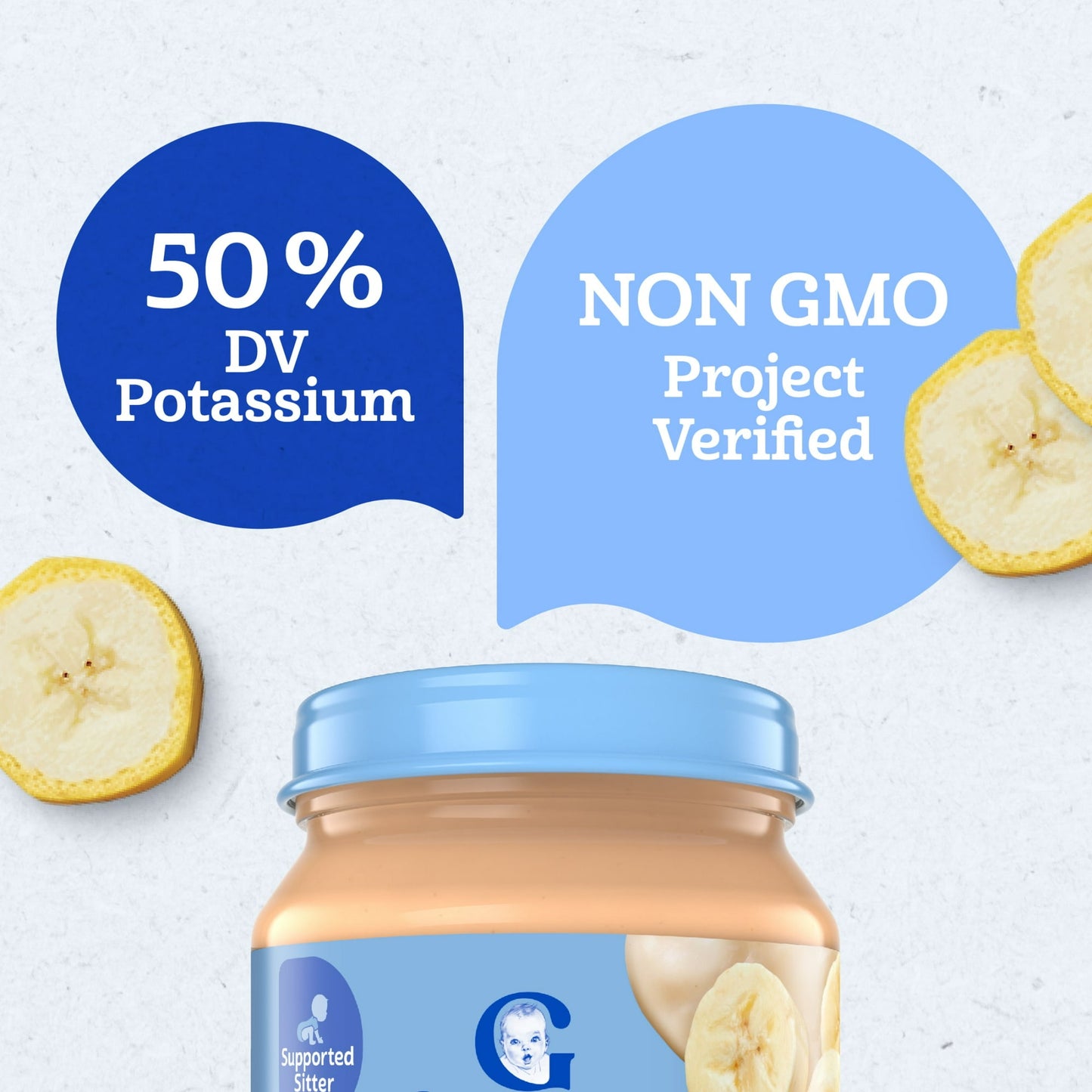 Gerber 1st Foods Natural for Baby Baby Food, Banana, 4 oz Jar