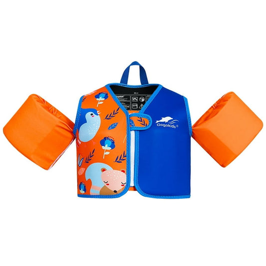 Gogokids Kids Swim Vest with Strong Buoyancy, Toddler Flotation Jackets with Armbands, Child Swimming Aid for 30-50 Pounds Girls and Boys (2-6 Years)