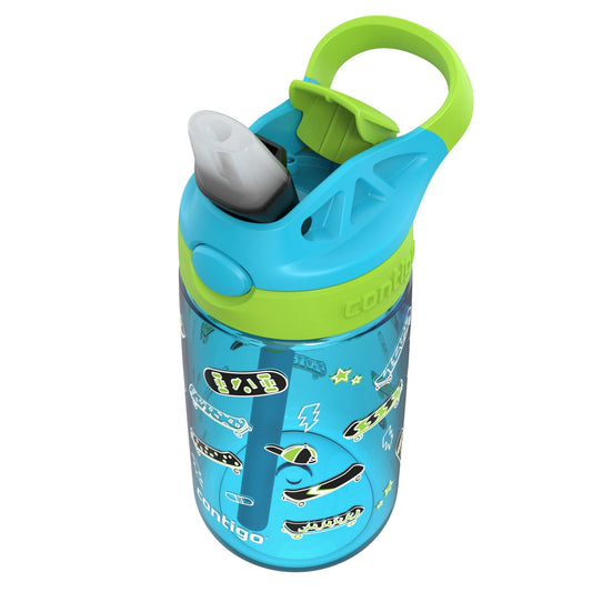 Contigo Kids Water Bottle with Redesigned AUTOSPOUT Straw, Blue, 14 oz