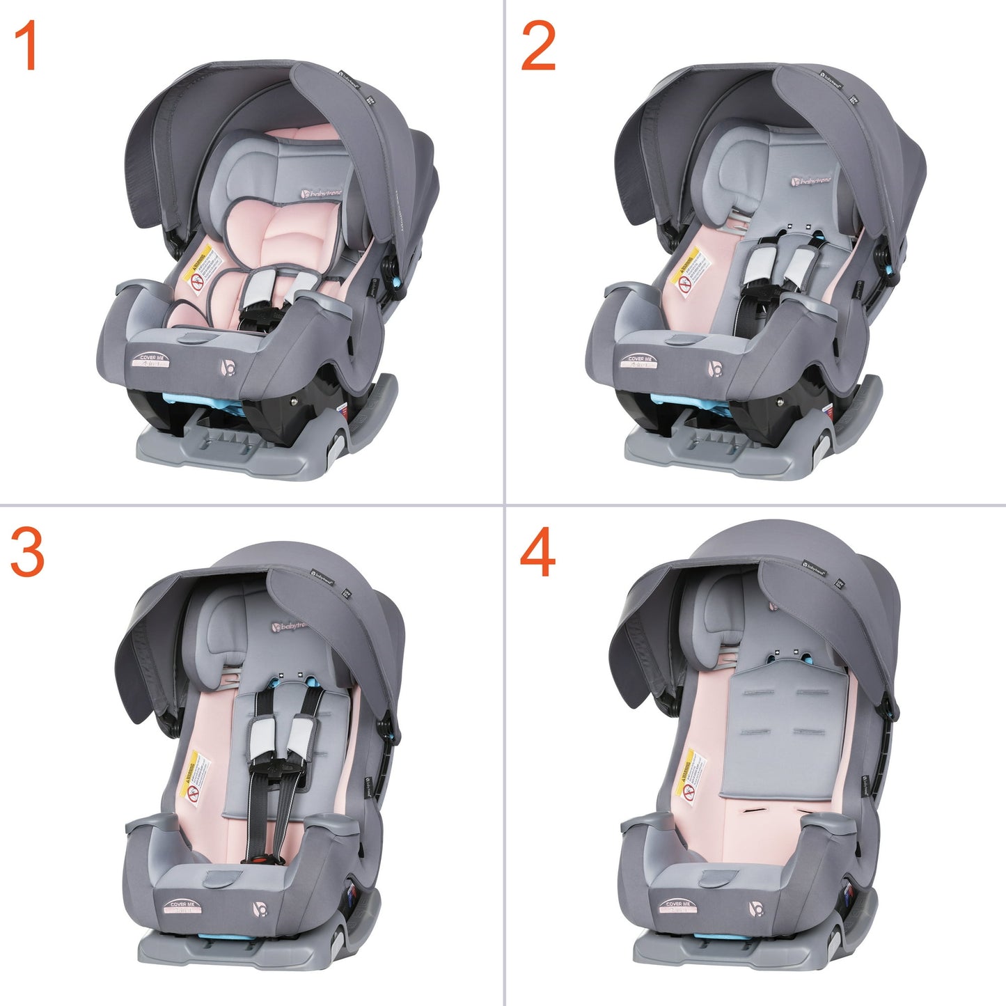 Baby Trend Cover Me 4 in 1 Convertible Car Seat