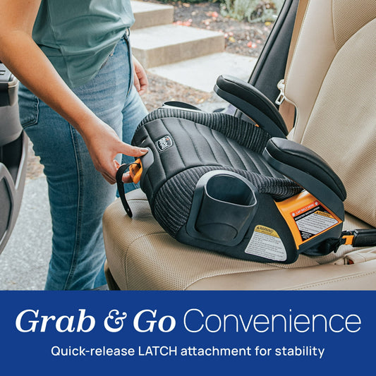 Chicco GoFit ClearTex Plus Backless Belt-Positioning Booster Car Seat, LATCH Attachment Plus Quick-Release - Static (Black)