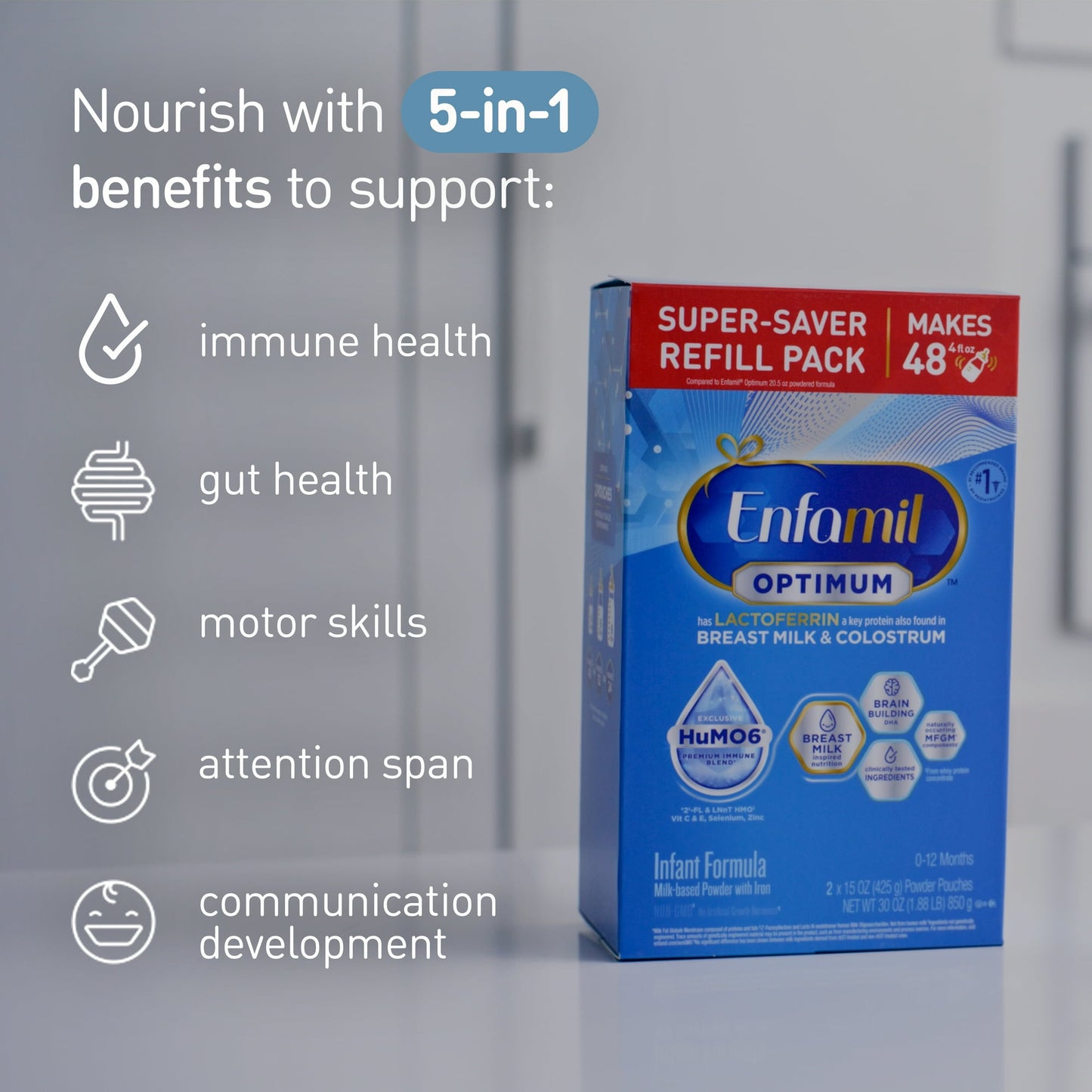 Enfamil Optimum Powder Baby Formula, Our Closest to Breast Milk