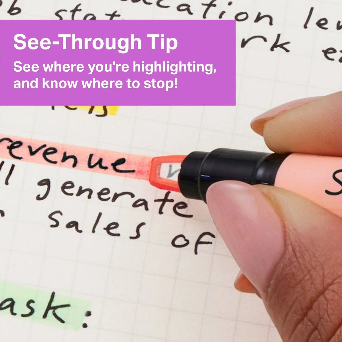 Sharpie Clear View Highlighter with See-Through Chisel Tip, Yellow, 2 Count