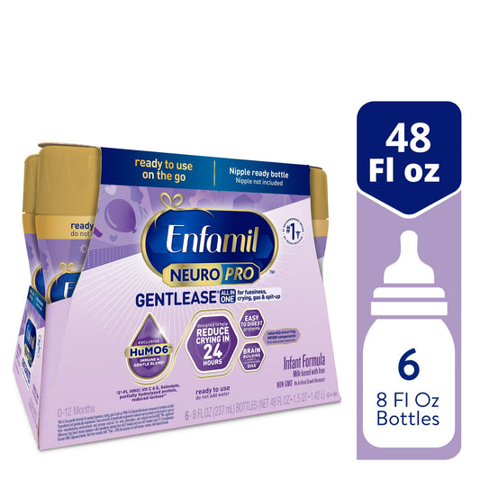 baby formula package with 48 fl oz container size on a white background