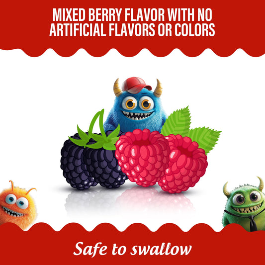 GuruNanda Kid's  Toddler Toothpaste with Xylitol - Fluoride-Free - Mixed Berry Flavor -  4.2 oz