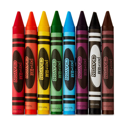 Pen+Gear Jumbo Crayons Packed In Color Paper Box - 8Count