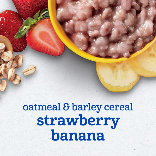 Gerber Toddler Food, Oatmeal and Barley Strawberry Banana Cereal, Toddler Oatmeal 4.5 oz