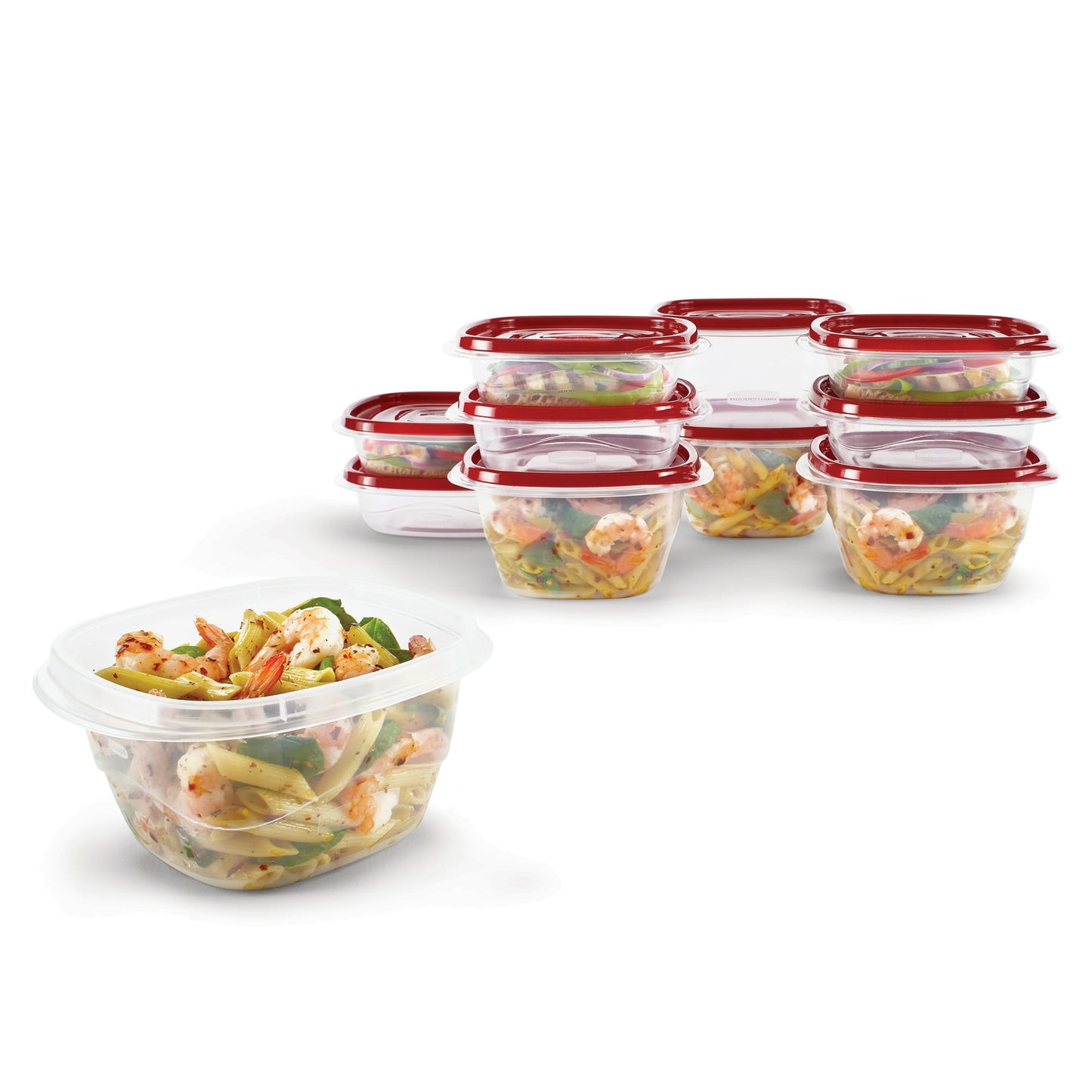 Rubbermaid TakeAlongs Food Storage Containers, Red